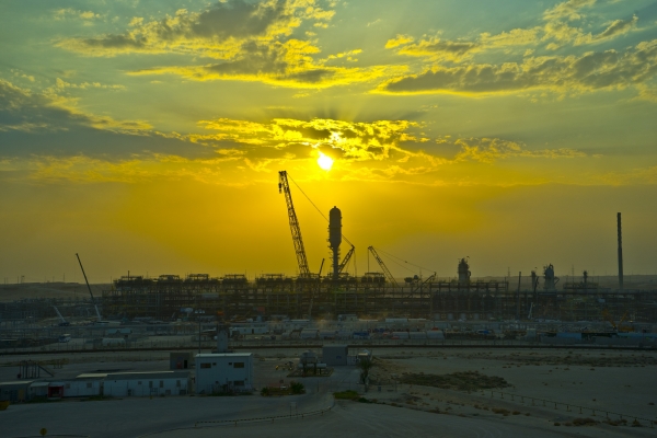 사우디 우쓰마니아 에탄 회수처리시설현장 전경. 사진=현대건설
