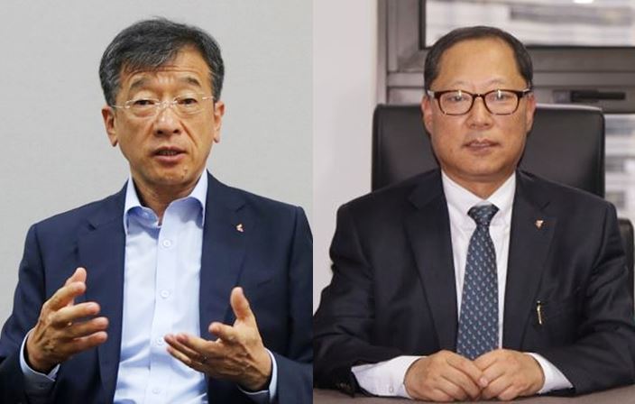 이세전 전 사장(왼쪽), 박성희 부사장. 사진=KG그룹